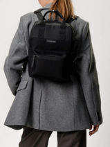 Rugzak 1 Compartiment Kapten and son Zwart backpack S-vue-porte